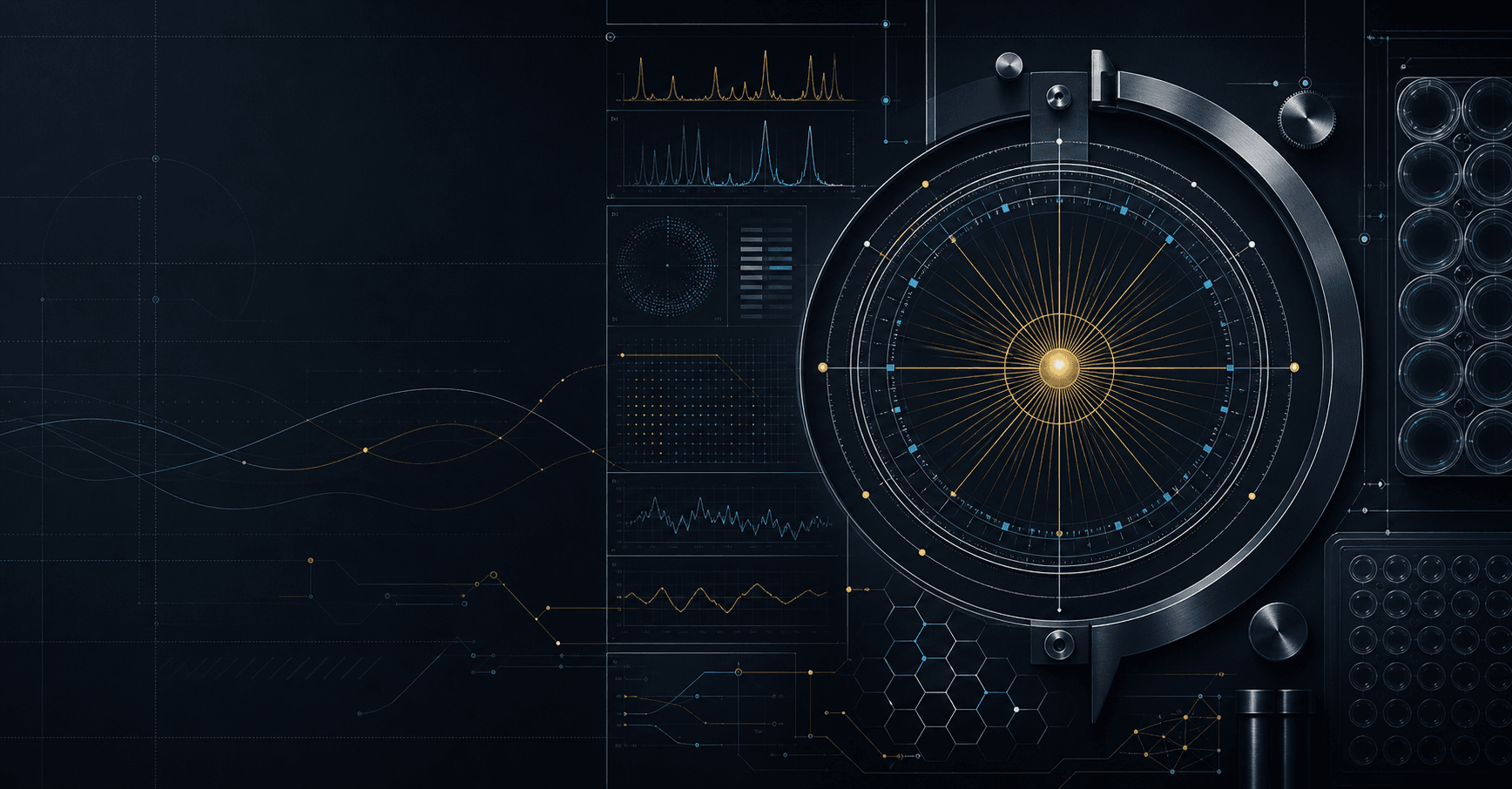 Abstract solar precision laboratory verification visual